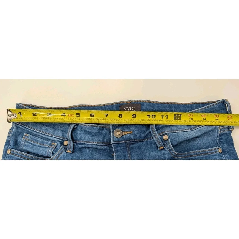 NYDJ Brigitte High Waist Wide Leg Capris Dark Wash Size 12 Stretch - Picture 6 of 8